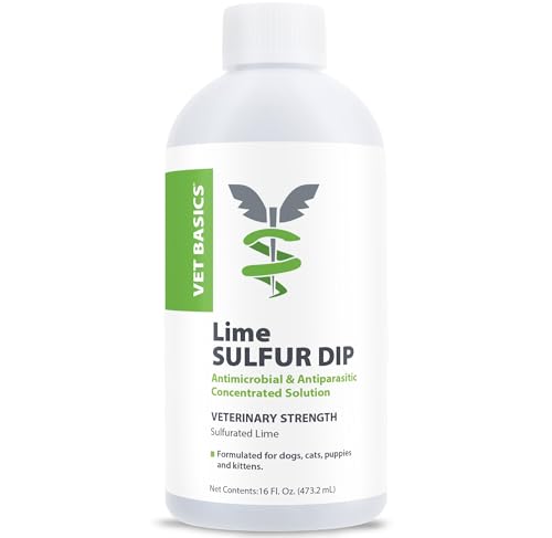 Vet Basics Lime Sulfur Dip – Skin Itch Relief Concentrated Antimicrobial & Antiparasitic Solution