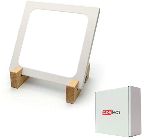 Happy Energy Health Light Daylight Portable Light Therapy Energy Lamp 10,000 Lux Adjustable with Wooden Stand(HL12CW)