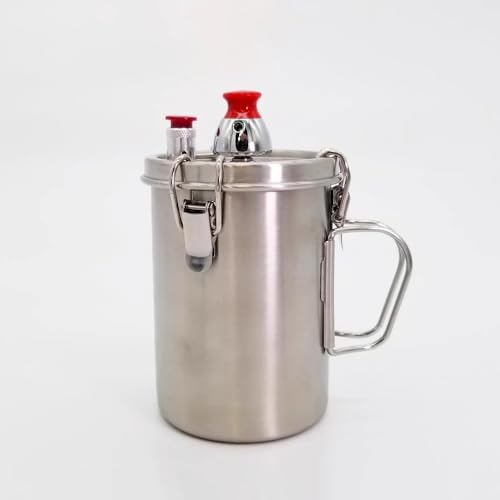 Toplionace Mini Olla a Presión Portátil de ACero Inoxidable 304 de Grado Alimenticio de 600 Ml con Válvula de Seguridad de 50 Kpa