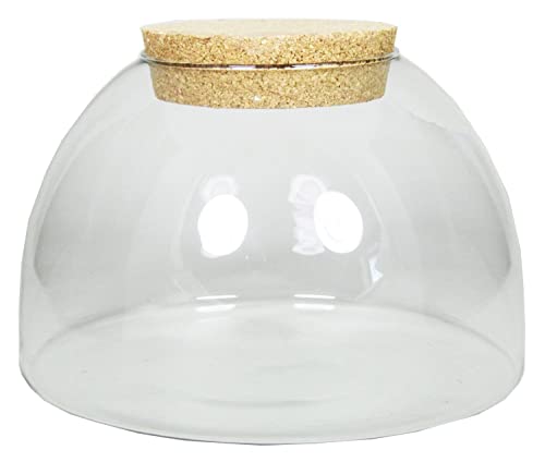 innaGLAS Bocal de Conservation avec Couvercle en liège MARENO, Transparent, 17 cm, Ø 24 cm - Bocal à provisions