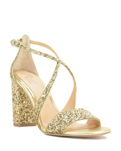 Jewel Badgley Mischka Cook Metallic Glitter Evening Shoe2