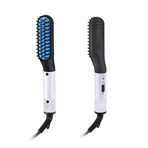Peine alisador multifunción para cabello y barba para hombre con placas de cerámica y turmalina miniatura 1
