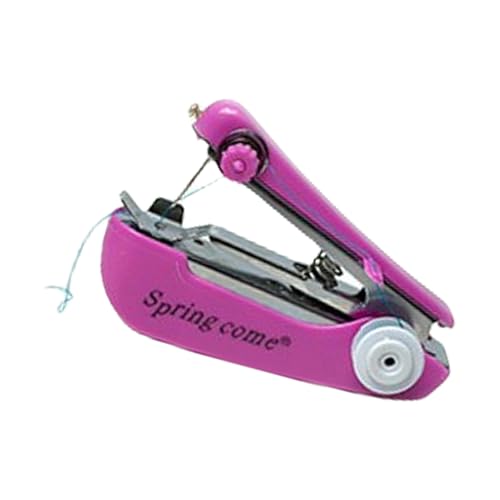 AMISENK Máquina de coser manual de mano, herramienta de costura portátil, pequeña máquina de coser