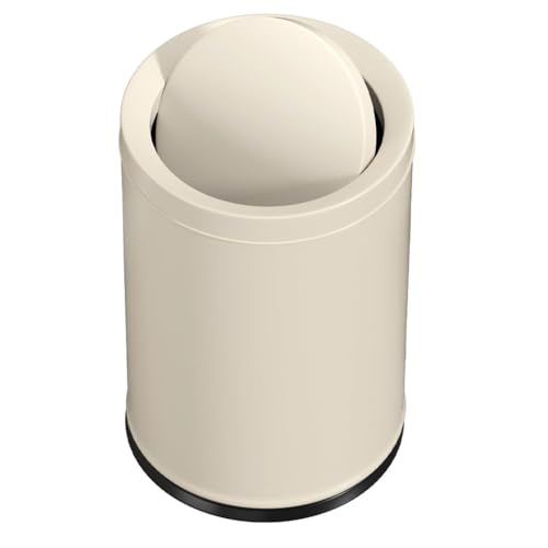 LEASYLIFE 9L/2.4Gal Small Bathroom Trash Can with Lid,Cream White by LEASYLIFE - Used condition - US$50.29