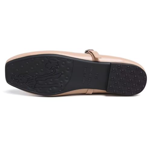 Image of LUXINYU Women's Slip on Flats,Classy Round Toe Solid Classic Mary Jane Ballet Dance Shoes Soft Comfortable PU Flat Shoes