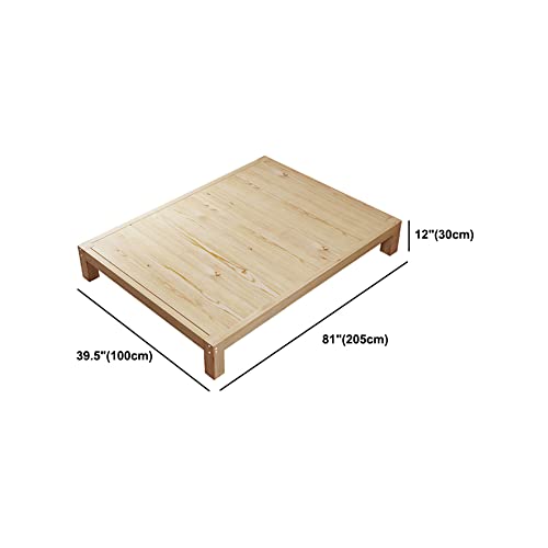 Litfad LT951691ST Scandinavian Bed Frame Platform Bed Solid Wood Standard Bed Wooden Slats thumb #1