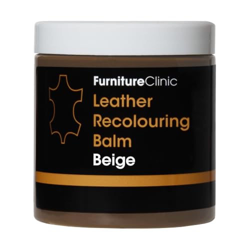 Furniture Clinic Bálsamo Recolorante para Cuero (Beige) – Restaura y Renueva el Color de Sofás, Sillones y Asientos de Coche de Piel