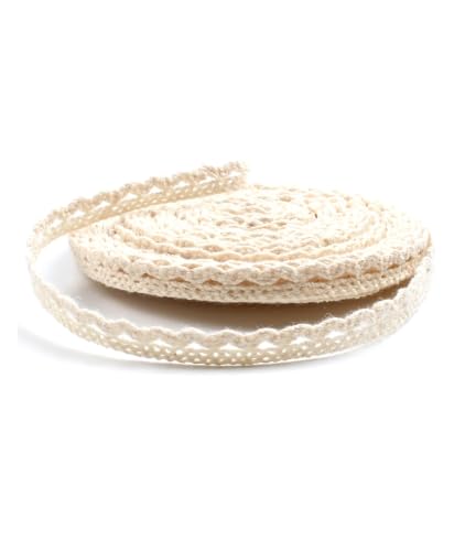 Encaje de algodón blanco de 20m para costura, patchwork y adornos de ropa 4