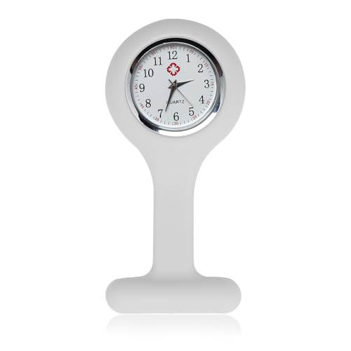 Nazaz Montre à Gousset d'Infirmière, Montre Trotteuse en Silicone avec Broche, Convient aux infirmières et Autres Professionnels de la santé,Précis et...