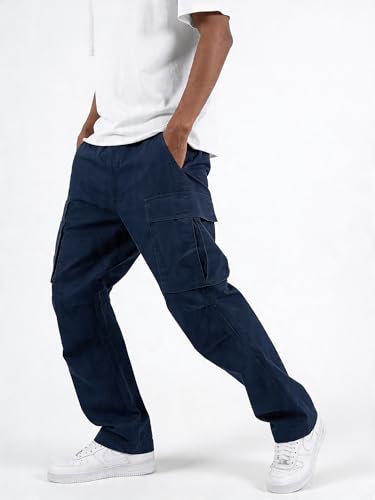 Image of Lymio Cargo for Men | Cotton Cargo Pant | Drawstring Waist Pant (Also Available in Plus Sizes) (01-04)