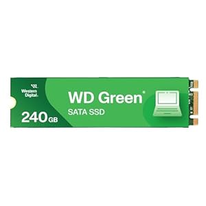 WD Green SATA SSD interne SSD 240 GB (M.2 2280 Modul für den Einsatz in Laptops und Desktop PCs, SLC-Caching-Technologie, Stoßfest, WD F.I.T. Lab™-zertifiziert) grün