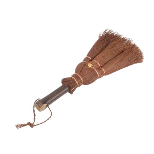 TOBBOMEY 手作り竹製小型ほうき 短柄で軽量 家用多機能ホコリ取り 掃除に便利で洗える耐久性贈り物にも