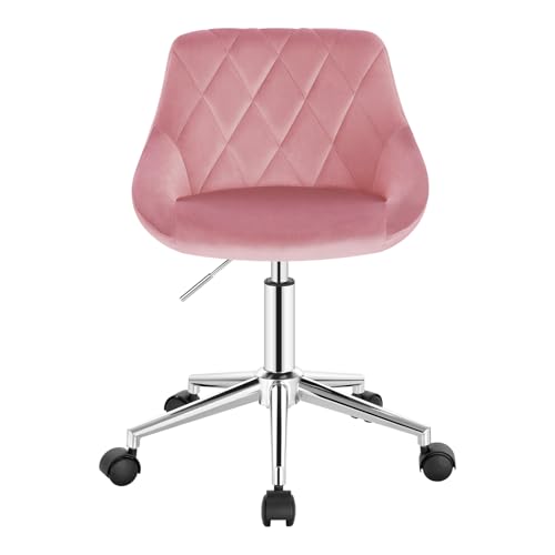 Sedia da Scrivania Moderna, Sgabello Regolabile Senza Braccioli, per Camera da Letto Studio Soggiorno, Rosa - Sedia gaming - Immagine 7