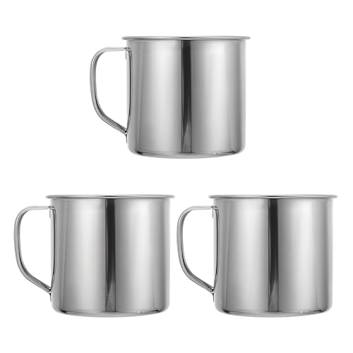 MAGICLULU Stainless Steel Cup with Handle for Children 3 pcs