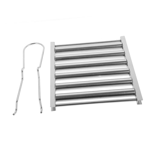 Mikikit 1 Juego De Parrilla Plegable De Acero Inoxidable Para Perritos Calientes Para Exteriores Para Asar Perritos Calientes Para Acampar Con Rodillos Para Salchichas Parrilla De