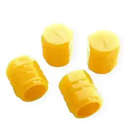 KIT 4 TampaS Válvula Bico Pneu Universal Neon Fluorescente Luminoso Para Carro Moto Bicicleta Ciclismo Noturno Segurança Nas Cores Verde, Azul, Laranja, Rosa, Vermelho (LARANJA)