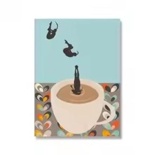 Affiche de café abstrait grand format pour habiller un mur vide - 4