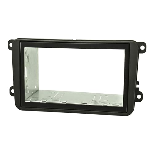 tomzz Audio 2457-015 Kit de Cache-Radio Double DIN Compatible avec VW Golf 5 V 6 VI Touran Passat 3C Caddy EOS Skoda Octavia avec kit d'installation