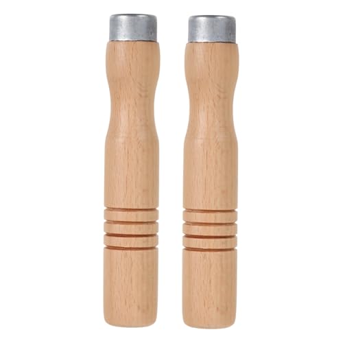 TOPPERFUN 2 Piezas Cuchara de espátula de Madera Maciza Mango de sartén para Cocina reemplazo del Mango de la Olla espátula para Wok Mango de Wok empuñadura de Olla de Madera Haya roja