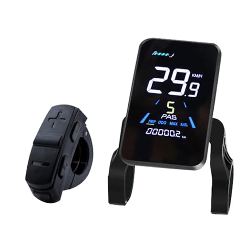 Pannello di visualizzazione del Controller per Bici elettrica in plastica + Metallo 36V-72V LCD NC-81F Cruscotto Connettore a 5 Pin E Contachilometri per Bicicletta Tachimetro Cont