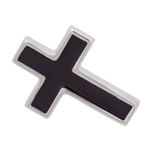 Image of Women's Cross Brooch Lapel Pin Faith Fashion Jewelry | Classic cross tie tack lapel pins. Decorative jewelry accessories for women's dresses, scarves, suits and church events