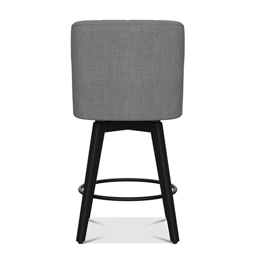 Image of 26 inch Counter Height Swivel Bar Stools, Set of 2, Flint Grey