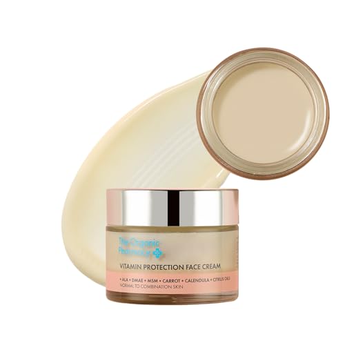 Image of The Organic Pharmacy Vitamin Protection Face Cream 50ml – Daily Antioxidant Moisturiser with Vitamins A, C & E – Hydrating & Firming Face Cream for Combination Skin