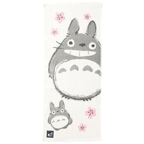 STUDIO GHIBLI 丸眞 フェイスタオル ジブリ となりのトトロ 約34×80cm 春風とトトロ 日本製 今治 ガーゼタオル 1005021900