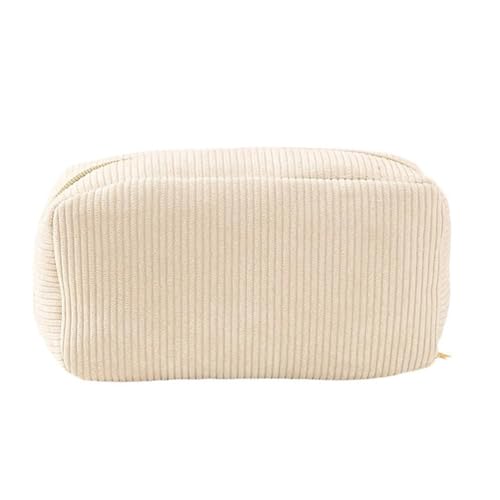 メイクポーチ 大容量 化粧ブラシ収納袋 ペンポーチ ペンケース 小物入れ ポーチ レディース用コスメケース コスメバッグ 多機能 かわいい 洗面用具入れポーチ 軽量 学校 オフィス 出張 旅行 (ベージュ)