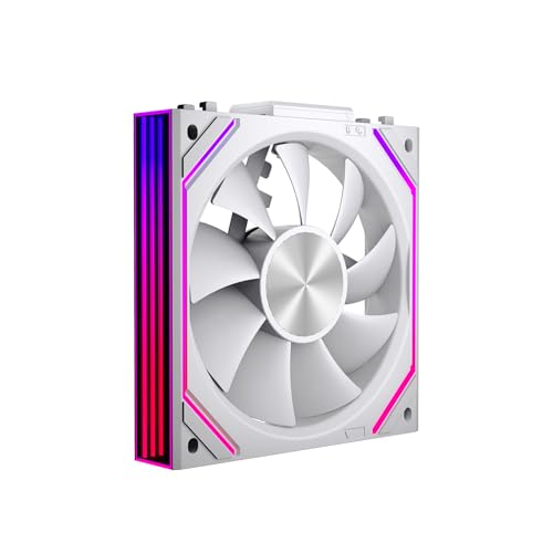 Image of Interstellar V2 RS 120mm Case Fan Infinity Mirror Module Daisy-Chain ARGB Fan Triple Pack Suitable PC Cooling Fans 360mm AIO Cooler(White)