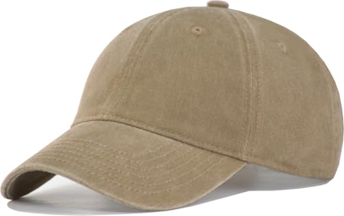 Image of TSSGBL Vintage Cotton Washed Baseball Cap S to XXL Unstructured Low Profile Adjustable Distressed Dad Hat for Men Women