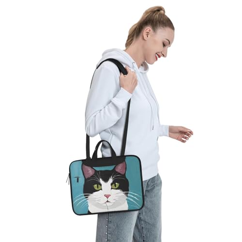 Bolso Delgado para Laptop con Correa Negro miniatura 2