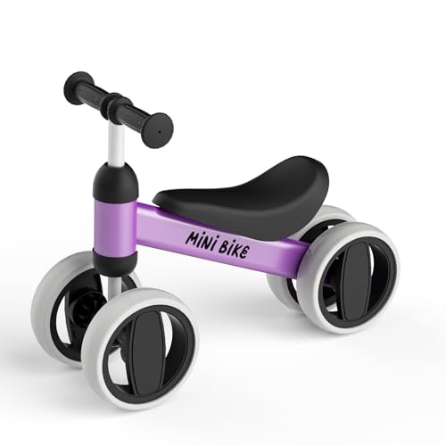 Image of SIMATE Balance Bike Toys for 1 Year Old Boys Girls, 12-24 Month Toddler Ride on Toys, 4 Silent Wheels & Soft Seat, First Birthday Gifts for Baby Girls Boys