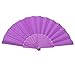Colours & Beauty fioletowy plastikowy wentylator dla kobiet | Wachlarz ślubny | Gadżety ślubne | spersonalizowane wentylatory ślubne | japoński wentylator | wachlarz ceremonii