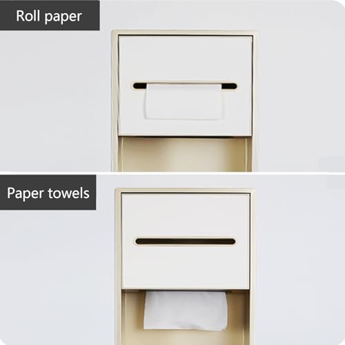 Generisch Toilettenpapierhalter aus Edelstahl mit Abfalleimer und Bürste, platzsparender Badorganizer, verstecktes Duschregal, robuster Grauer Rahmen, 19,6 x 61,6 x 12,5 cm