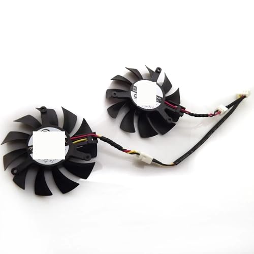 ZHXOZYF PLD06010S12L 55mm 12V 0.20A 3Pin VGA Fan For MSI N440GT for Blizzard V5 Graphics Card Cooling(PLD06010S12L-Pair)