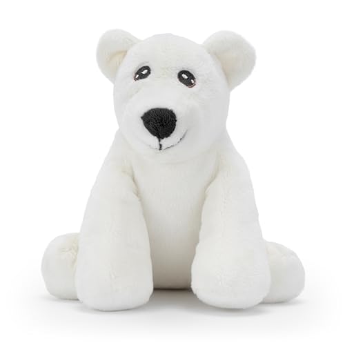Zappi Co Polar Bear Plush Toy (15cm) -100% Recycled Eco-Friendly Soft Cuddly Stuffed Animal for Newborn, Baby, Infant