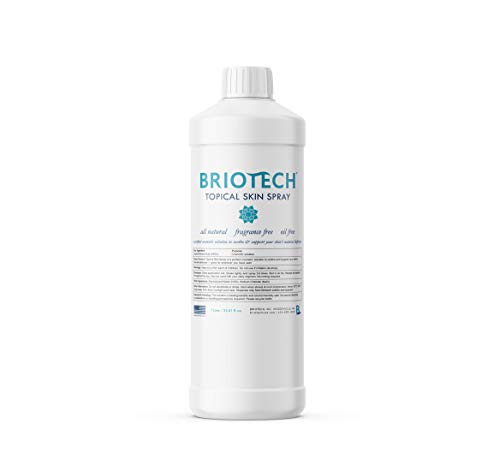 BRIOTECH Topical Skin Spray, Pure HOCl, Tattoo & Piercing Aftercare, Sea Salt Cleansing Solution, Natural Saline Toner, Hypochlorous Acid Facial Mist, Skin Care Relief for Bumps Scars & Blemishes