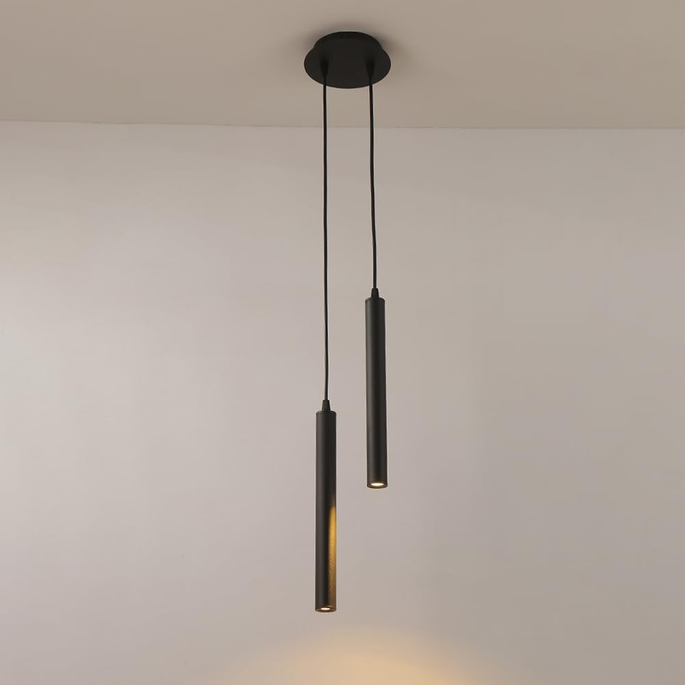 Granestner Pendant Light 2-Light Cluster Pendant Lighting LED Hanging Lamp Chandelier Ceiling Light Bedroom Pendant Lamps 4000K Chandeliers(Size:A)