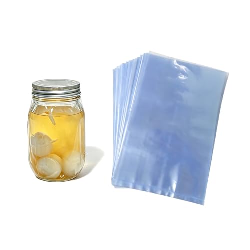 Image of Shrink Wrap Bags, 100 Pcs 7x10 Inch Clear PVC Heat Seal Bag Film for Packaging Books, Soap Sleeve Packaging, Jars, Gifts, DVD /CD Film, Photo Frames, Candles, Bottles, and Homemade DIY Projects