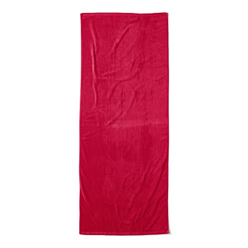 Lands' End Solid Beach Towel Rich Red 30