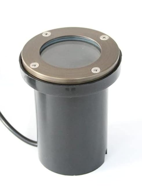 Ironsmith Lighting Products In Ground Well Light Fixture with Solid Brass Cover, Oil Rubbed Bronze Finish, Halogen and LED Bulb Compatible, Outdoor Landscape Lighting (Flat)