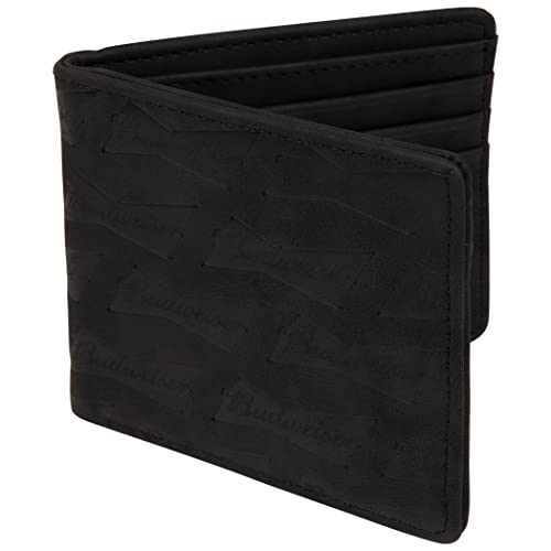 AQUARIUS Budweiser Black Bifold Wallet AOP Bowtie Deboss with ID Window2