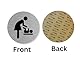 Schild mit Aufschrift Baby Changing Facility, 70 mm x 70 mm, selbstklebende Rückseite, silberfarbenes rundes Schild für Wickelbereich, klare Beschilderung für Baby-Umkleidekabine