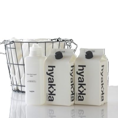 石けん百貨 洗濯用洗剤 ナチュウォッシュ・リキッド 無香料(本体×1本&詰替用×2パック)