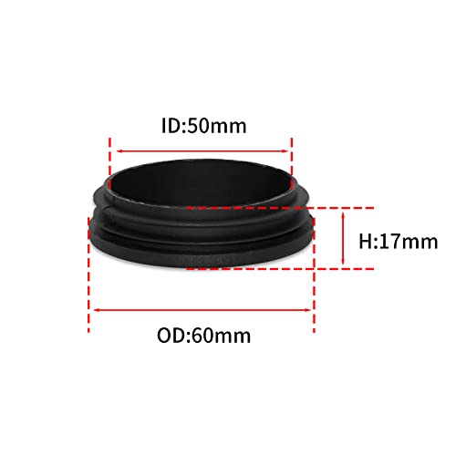 Image of Flyshop 8 Pack Black Plastic Hole Plug Round Tubing End Cap Chair Glide Inserts 60 mm, 2-3 /8 inch