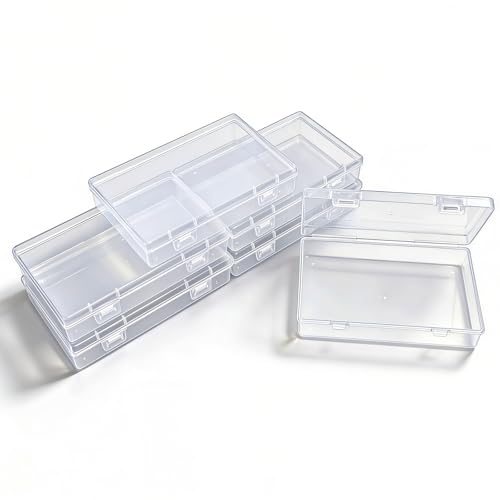 Image of Goodma 6 Pieces Rectangular Empty Mini Clear Plastic Organizer Box