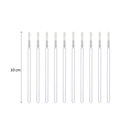 PIXNOR 50 Pçs/Set Descartável Escovas de Lábio Batom Lip Gloss Varinhas Aplicador para Casa E Salão