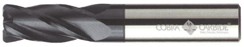 19432 Micro Grain Solid Carbide Regular Length General End Mill, Uncoated (Bright) Finish, 4 Flute, 30 Degrees Helix, 0.060" Radius Corner End, 1/2" Cutting Length, 1/8" Cutting Diameter, 1-1/2" Length (Pack of 1)