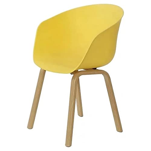 Image of Polypropylene - Set of 2 Modern, Designer Chair for Home, Cafe, Hotel & Office (Yellow)